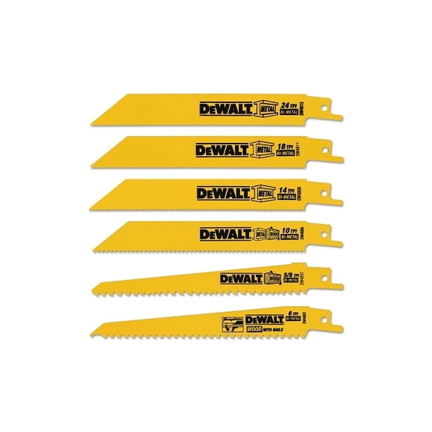 Reciprocating Blade Sets, Wood/Metal, 6 pc