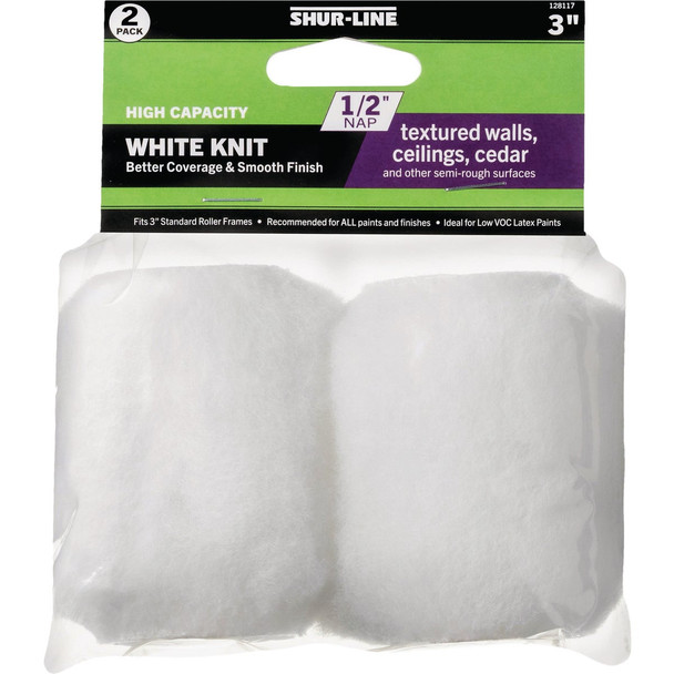 Shur-Line 3 In. x 1/2 In. Knit Fabric Roller Cover (2-Pack) 30015403