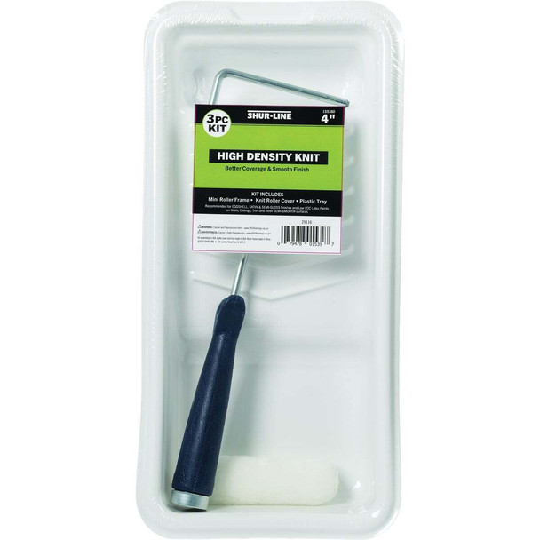 Shur-Line 4 In. x 3/8 In. Trim Kit Roller & Tray Set (3-Piece) SL3PCKNIT