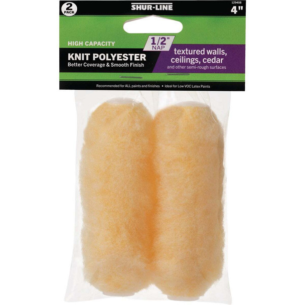 Shur-Line 4 In. x 1/2 In. Knit Roller Cover (2-Pack) 30022303