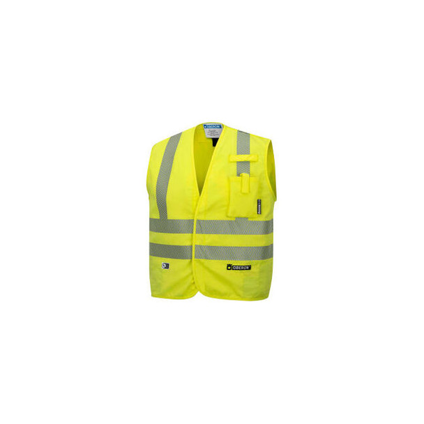 Oberon Flame Resistant Hi-Vis Safety Vest Class 2 XL Hi-Vis Yellow
