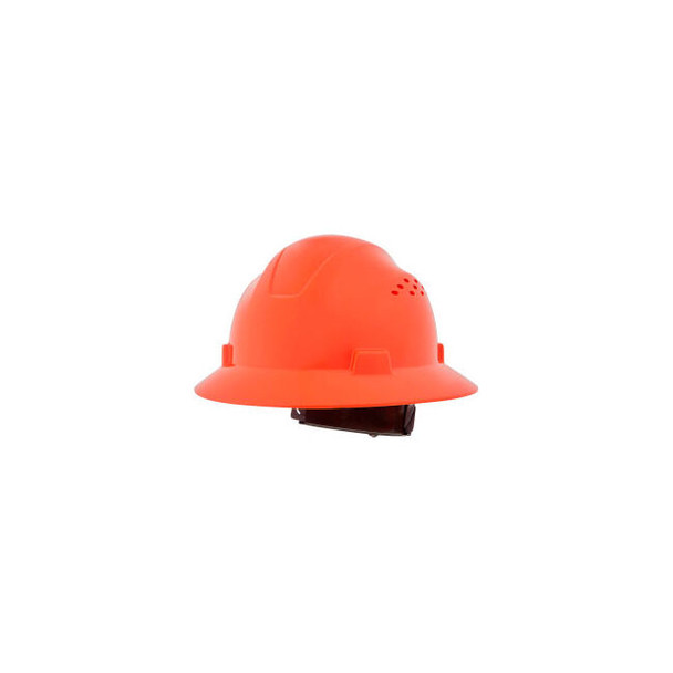 Jackson Safety Advantage Full Brim Hard Hat Vented 4-Pt. Ratchet Suspension Oran