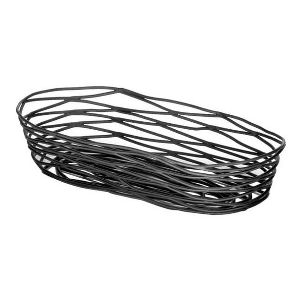 Tablecraft Artisian Basket, Oblong,Black Metal,PK6 BK11709