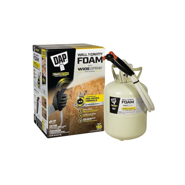 Insulating Spray Foam Sealant, Cylinder, Cream, 3:1 Expansion Ratio