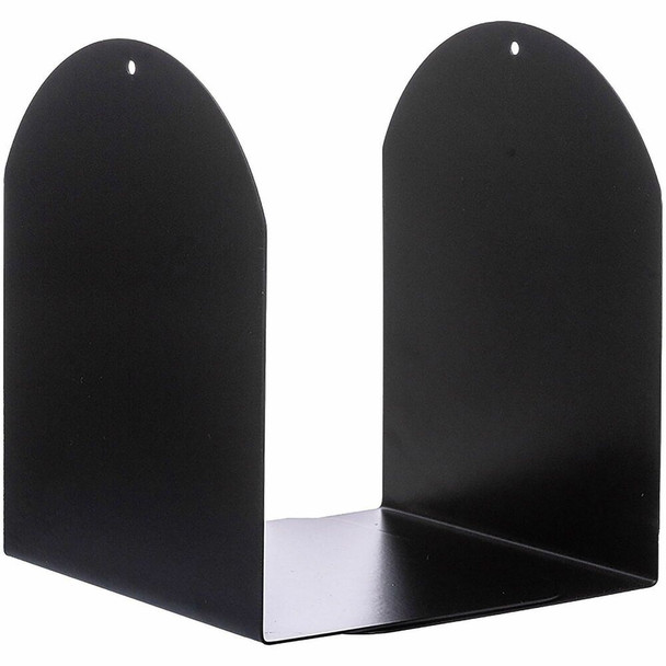 Business Source Steel Bookends - 7" Height - Magnetic - Black - Steel - 2 / Pair