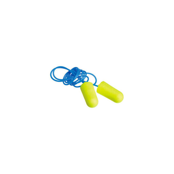 3M E-A-R Soft Earplugs Corded Yellow Neon 311-1250 200-Pair