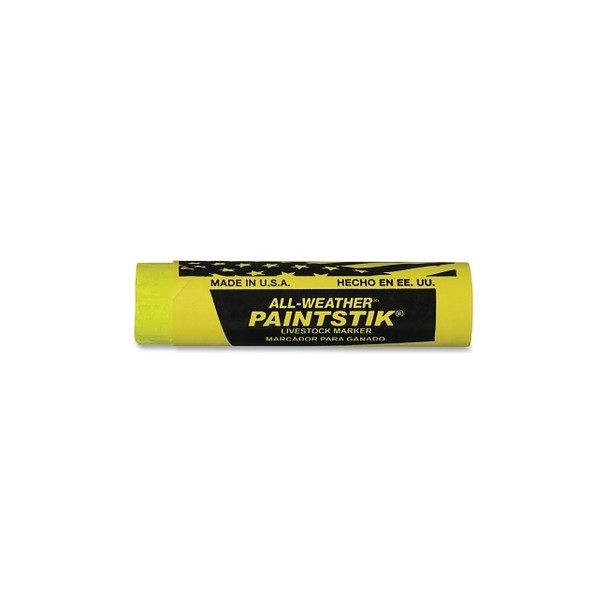 Paintstik® Livestock Marker, 1 in dia, 4 in L, Fluorescent Yellow