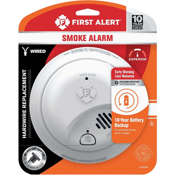 First Alert Hw/Batt Ion Smoke Alarm 1046848