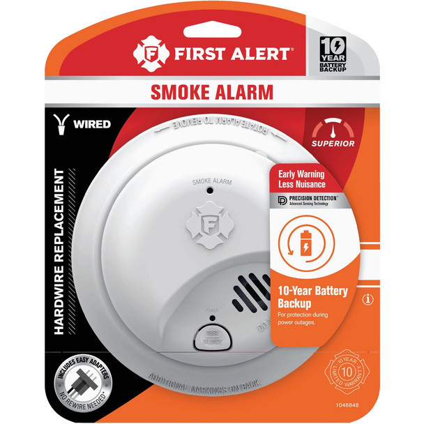First Alert Hw/Batt Ion Smoke Alarm 1046848