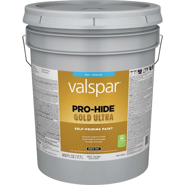 Valspar Pro-Hide Gold Ultra Zero VOC Flat Interior Wall Paint, Tint Base, 1 Gal.