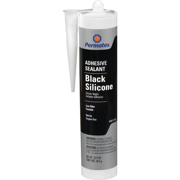 Permatex 11 Oz. Black Silicone Adhesive Sealant 81173