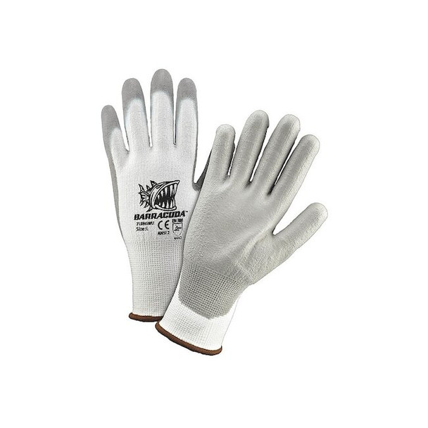Cut Resistant Coated Gloves, Cut Level A2 ,Dipped ,Polyurethane ,Smooth ,M 12 PK