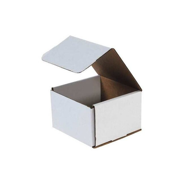 8 in x 8 in x 6 in Inside H, Literature Mailer, White, Corrugate, Single Wall