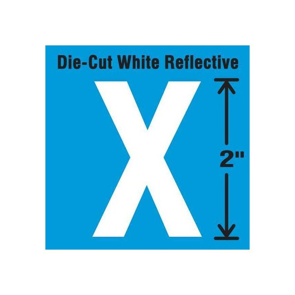 Stranco LetterLabel,Vinyl,2inH,1-1/4inW,PK5 DWR-2-X-5