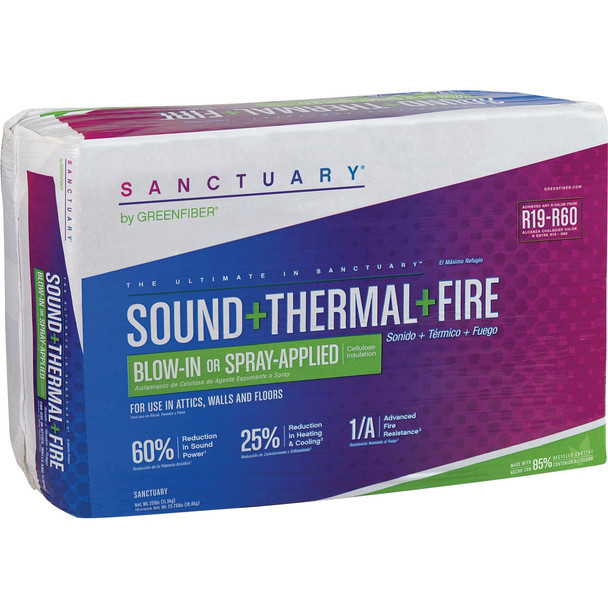 SANCTUARY 25 Lb. Blow-In or Spray Applied Insulation SANCTUARY