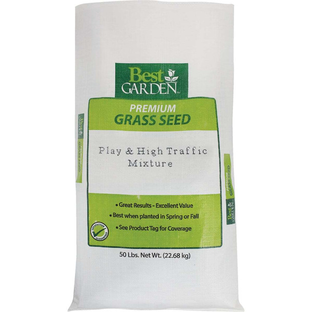 Best Garden 50 Lb. 15,000 Sq. Ft. Coverage High Traffic Grass Seed 13086