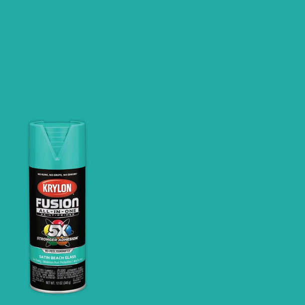 Krylon Fusion All-In-One 12 Oz. Satin Spray Paint, Beach Glass K02731007