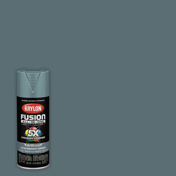Krylon Fusion All-In-One 12 Oz. Satin Spray Paint, Midnight Garden K02942007
