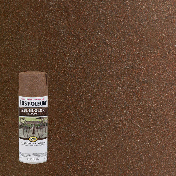 Rust-Oleum Stops Rust 12 Oz. MultiColor Textured Spray Paint, Rustic Umber