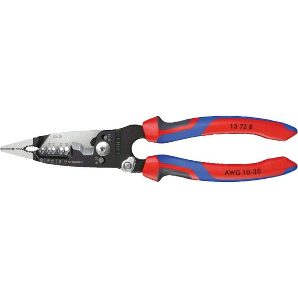 Knipex 8 In. 10 AWG to 20 AWG Forged Wire Stripper 13 72 8 SBA
