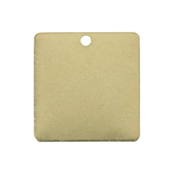 Blank Tag, Brass, 2 in H x 2 in W, Yellow, Square, 100 PK