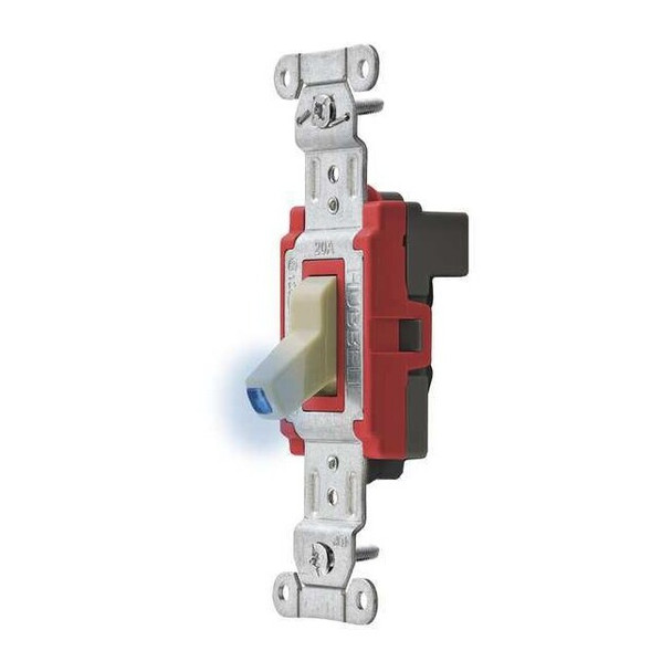 Hubbell Wiring Device-Kellems Wall Switch, Toggle, 20 A, Ivory SNAP1221ILI