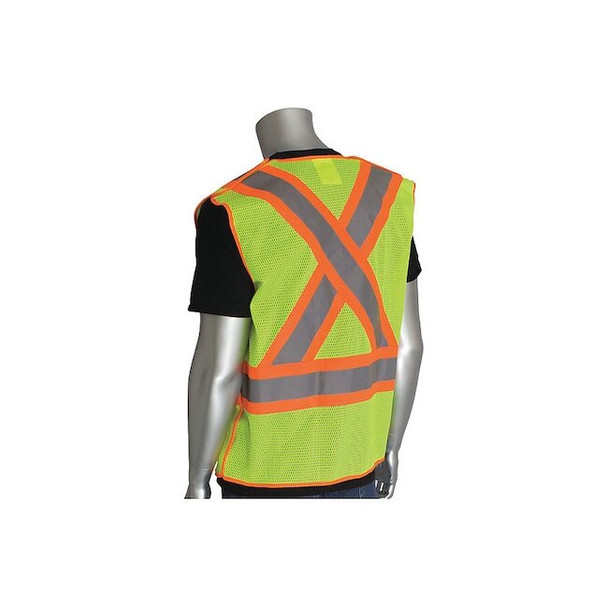 Pip Ansi Class 2/Csa Z96 Mesh Breakaway Vest 302-0211-LY/XL