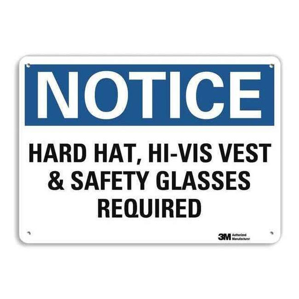 Lyle Notice Sign, RecycldReflecAlum, 10inWx7inH, U5-1253-RA_10X7 U5-1253-RA_10X7