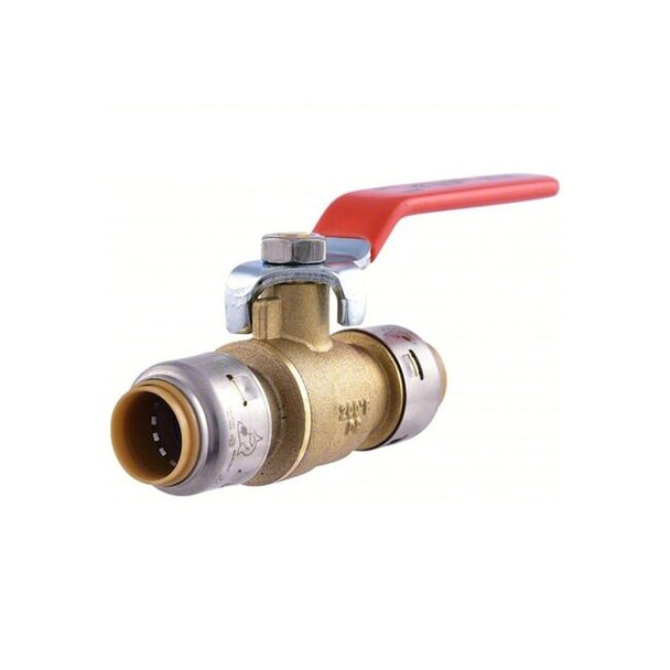 Sharkbite Quarter-Turn Ball Valve,5.4" L,Brass UR22222