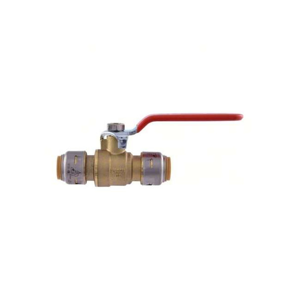 Sharkbite Manual 2-Way Ball Valve,Push,Brass UR22222G
