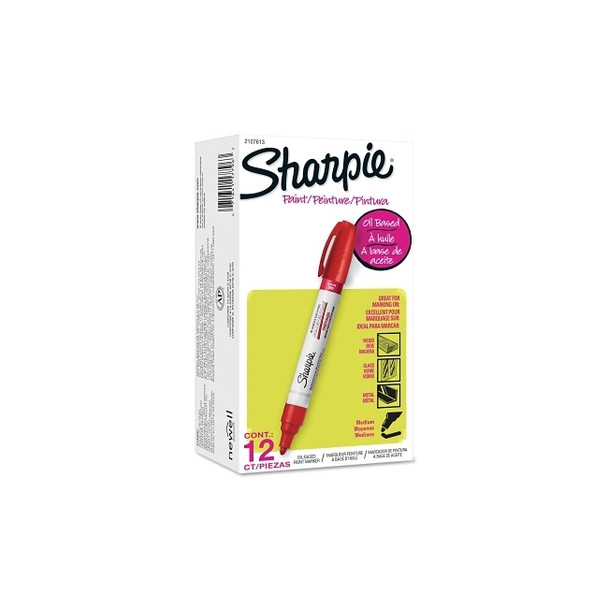 Oil Based Paint Marker, Red, Medium, Bullet