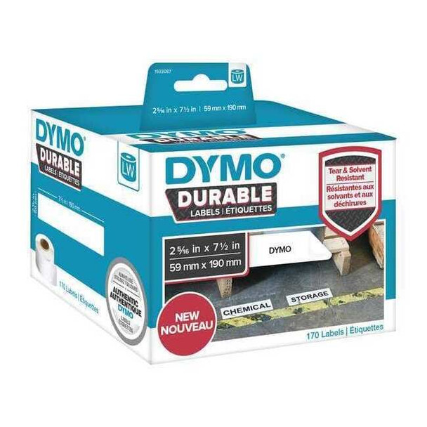 Dymo Label Tape, Black/White, Labels/Roll: 1700 1933087