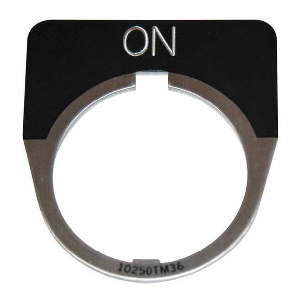 Eaton Legend Plate,Half Round,On,Black 10250TM25