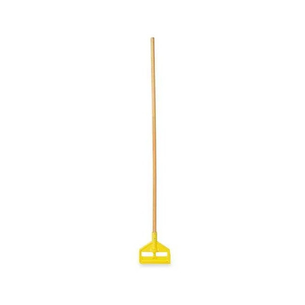 Mop Handle,Slide-On, Side Gate, 54 in L, Wood, Natural