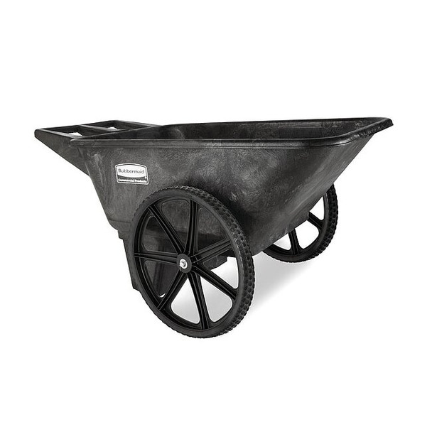 Rubbermaid Commercial Big Wheel Cart,HD,1/4 cu. yd.,300 lb. FG564200BLA