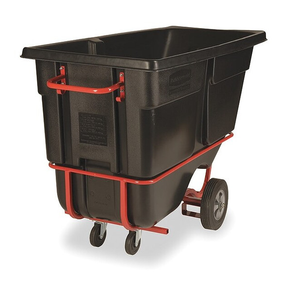 Rubbermaid Commercial TiltTruck,721/4in,331/2in,Black,1,250lb FG131542BLA