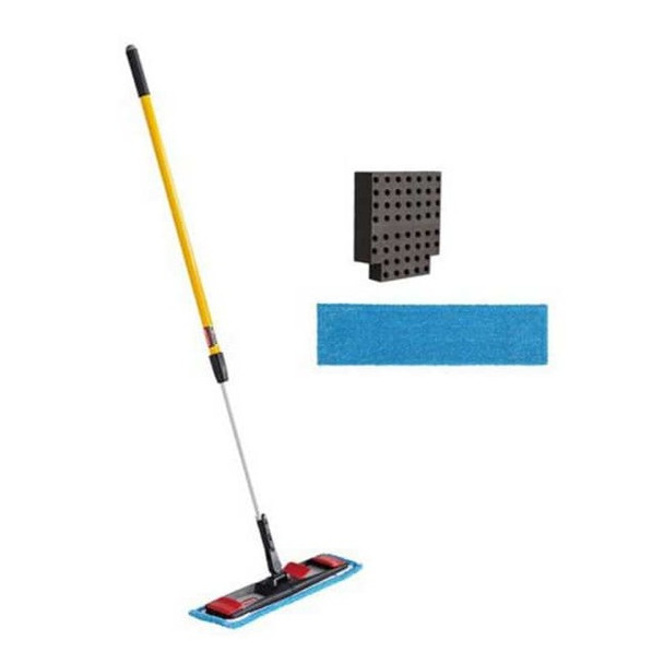 Rubbermaid Commercial 42 in Adaptable Flat Mop Pad Kit, Yellow Steel 2132426