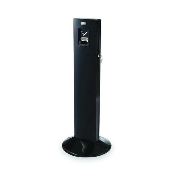 Rubbermaid Commercial Cigarette Receptacle, Black, 1.5 gal FGR93400BK