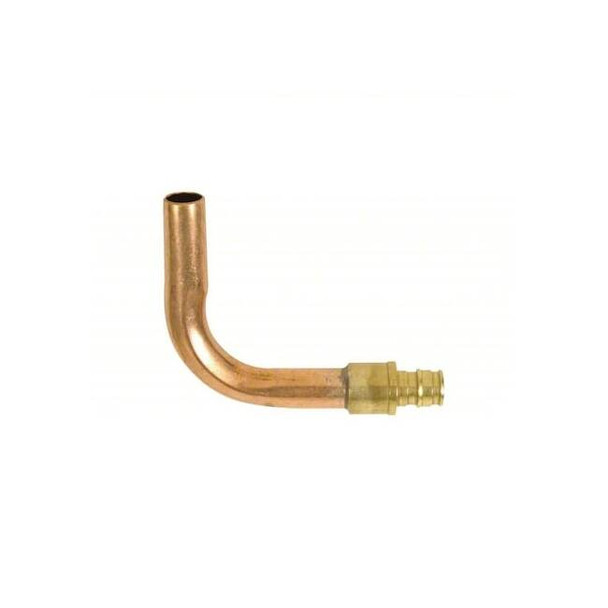 Uponor Elbow, Brass, Barbed 1/2 in, 1/2 in LF2885050