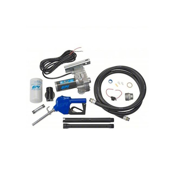 Gpi Electric Drum Pump, Aluminum, 12 V DC M-150S-AU W/FILTER