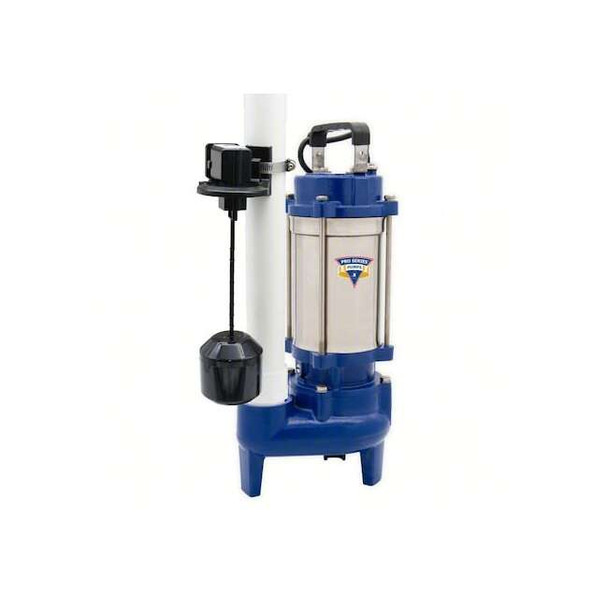 Pro Series Pumps SewageEjectorPump,10ft,1hp,Single,115VAC E7105-VS