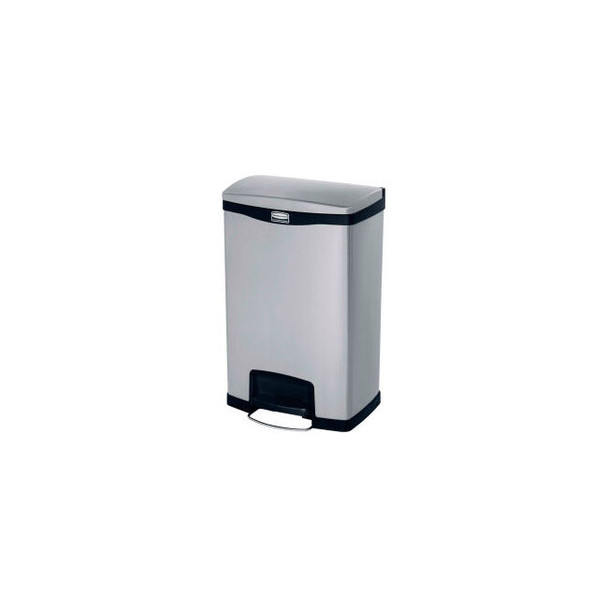 Rubbermaid Slim Jim 1901992 Stainless Steel Step On Can Front Step 13 Gallon - B