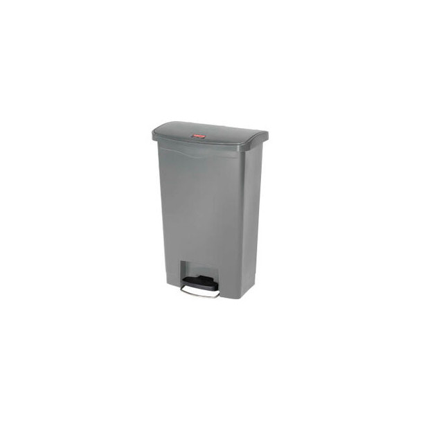 Rubbermaid Slim Jim 1883606 Plastic Step On Container Front Step 24 Gallon - Gra
