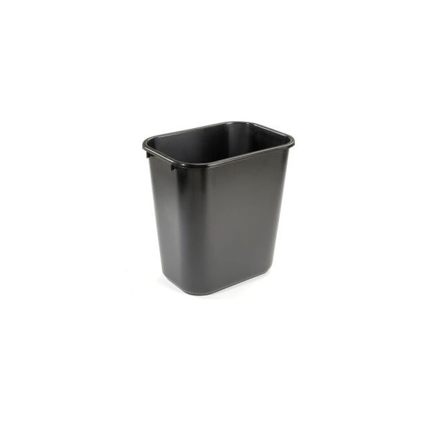7 Gallon Rubbermaid Plastic Wastebasket - Black