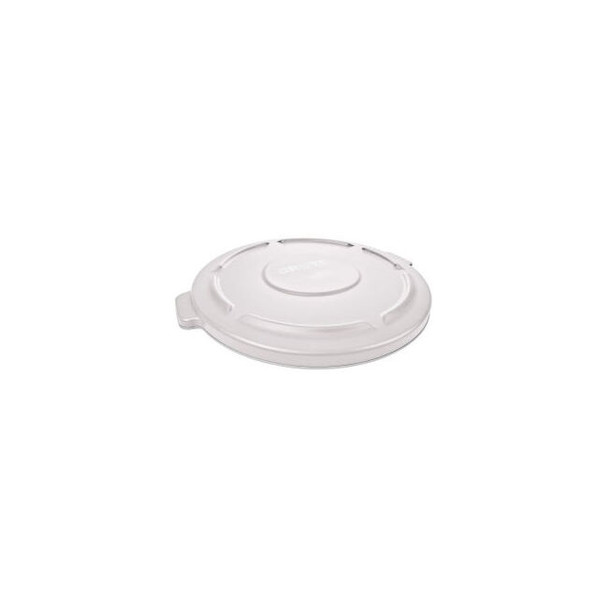 Rubbermaid Flat Lid For 20 Gallon Brute Round Trash Container White - 2619-60
