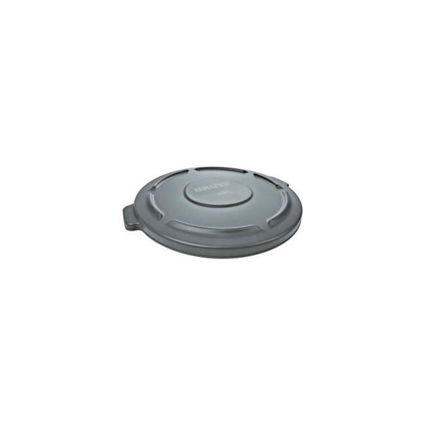 Flat Lid For 44 Gallon Round Trash Container - Gray