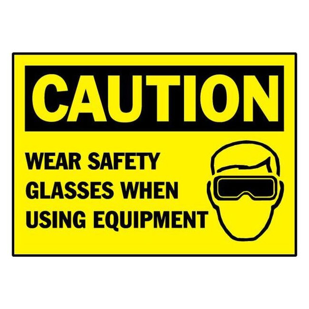 Brady Equipment Label,Black/Yellow,PK5, 86187 86187