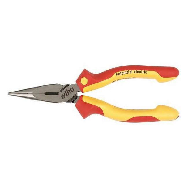 Wiha 6 5/16 in Needle Nose Plier,Side Cutter Soft Ergo Cushion Grip Handle 32926