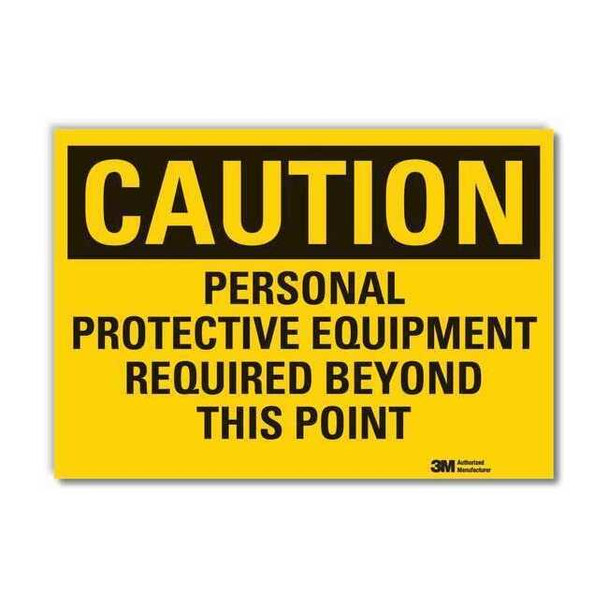 Lyle Caution Sign,3-1/2 in. H,Vinyl, LCU3-0440-RD_5x3.5 LCU3-0440-RD_5x3.5