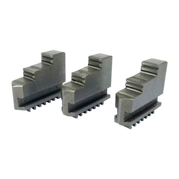 3 Piece Steel External Hard Jaw Set For 8" 3-Jaw K11 200 Lathe Chuck